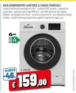 Famila DAYA DSW61025M15 LAVATRICE A CARICA FRONTALE offerta