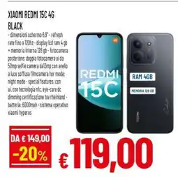 Famila Xiaomi Redmi 15C 4G Black offerta