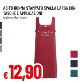 Famila ABITO DONNA STAMPATO SPALLA LARGA CON TASCHE E APPLICAZIONI offerta