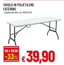 Famila TAVOLO IN POLIETILENE CATERING offerta