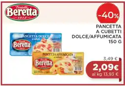 Coop Fratelli Beretta Pancetta a Cubetti Dolce/Affumicata 150 g offerta