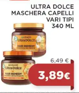 Coop ULTRA DOLCE MASCHERA CAPELLI VARI TIPI 340 ML offerta