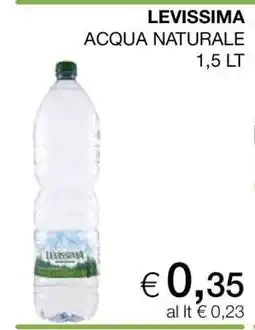 Coop LEVISSIMA ACQUA NATURALE 1,5 LT offerta