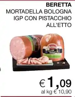Coop BERETTA MORTADELLA BOLOGNA IGP CON PISTACCHIO ALL’ETTO offerta