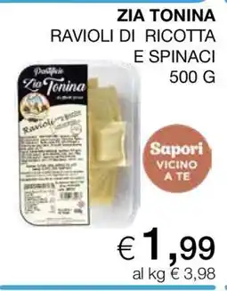 Coop ZIA TONINA RAVIOLI DI RICOTTA E SPINACI offerta