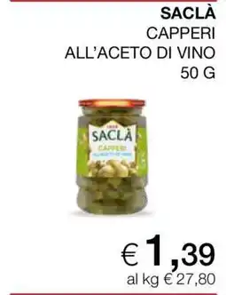 Coop SACLÀ CAPPERI ALL’ACETO DI VINO offerta