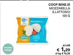 Coop COOP BENE.SÌ MOZZARELLA S.LATTOSIO offerta