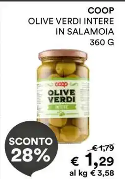 Coop COOP Olive Verdi Intere in Salamoia offerta