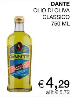 Coop DANTE OLIO DI OLIVA CLASSICO 750 ML offerta
