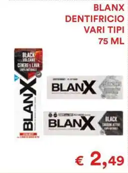 Coop BLANX DENTIFRICIO VARI TIPI offerta