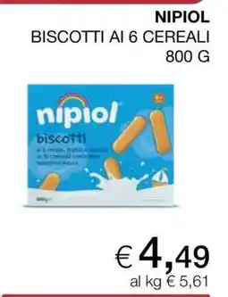Coop Nipiol Biscotti ai 6 Cereali offerta