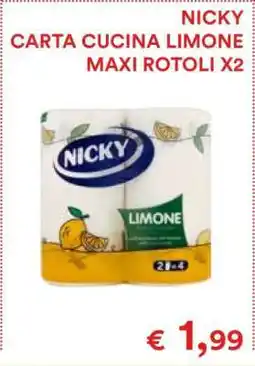 Coop NICKY CARTA CUCINA LIMONE MAXI ROTOLI X2 offerta