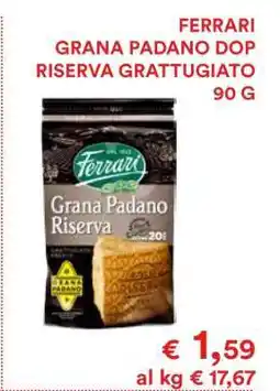 Coop FERRARI GRANA PADANO DOP RISERVA GRATTUGIATO 90 G offerta
