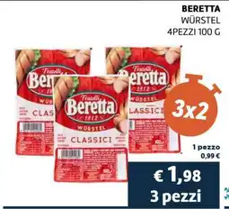 Coop BERETTA WÜRSTEL offerta