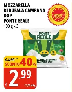 Tigros Mozzarella di bufala campana dop PONTE REALE offerta