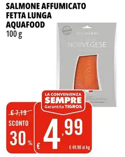 Tigros Salmone affumicato fetta lunga AQUAFOOD offerta