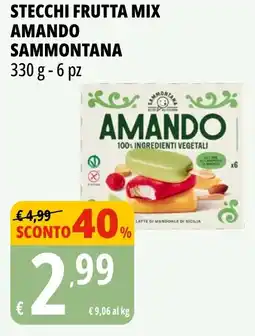 Tigros Stecchi frutta mix amando SAMMONTANA offerta