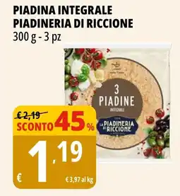 Tigros Piadina integrale PIADINERIA DI RICCIONE offerta