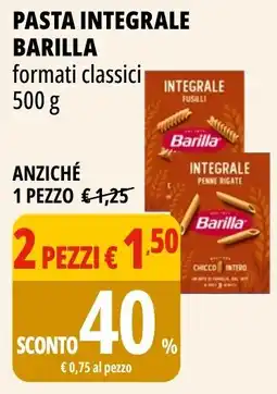 Tigros Pasta integrale BARILLA offerta