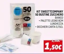 Orizzonte Kit sweettcompany 50 bustine zucchero offerta