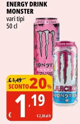 Tigros Energy drink MONSTER offerta