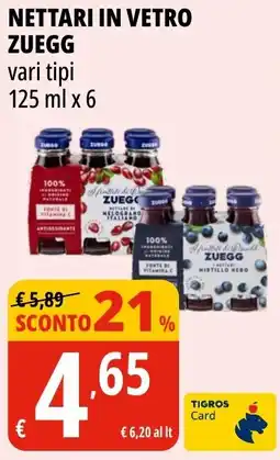 Tigros Nettari in vetro zuegg offerta