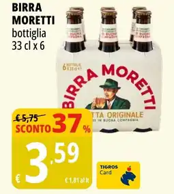 Tigros Birra MORETTI offerta