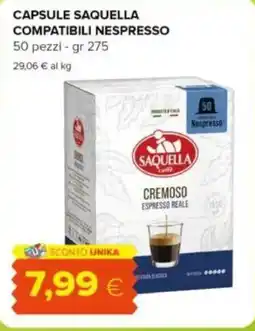 Oasi Capsule saquella compatibili NESPRESSO offerta