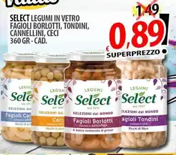 Il Genio Supermercato Select legumi in vetro fagioli borlotti, tondini, cannellini, ceci offerta