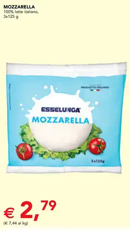 Esselunga Esselunga mozzarella 100% latte italiano offerta