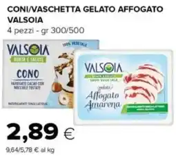 Oasi Coni/vaschetta gelato affogato VALSOIA offerta