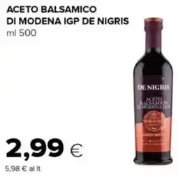 Oasi Aceto balsamico di modena igp DE NIGRIS offerta