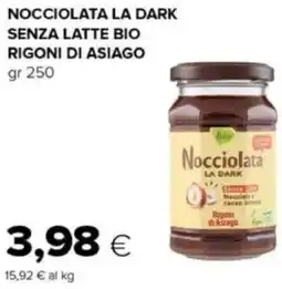 Oasi Nocciolata la dark senza latte bio rigoni di asiago offerta