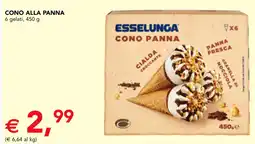Esselunga Esselunga cono alla panna 6 gelati offerta