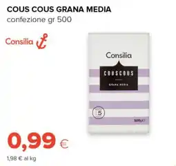 Tigre Cous cous grana media Consilia offerta