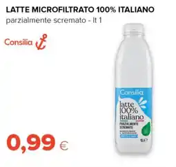 Tigre Latte microfiltrato 100% italiano parzialmente scremato Consilia offerta