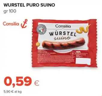 Tigre Wurstel puro suino Consilia offerta