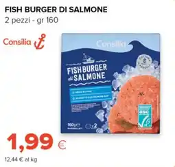 Tigre Fish burger di salmone Consilia offerta
