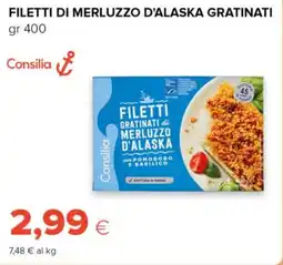Tigre Filetti di merluzzo d'alaska gratinati Consilia offerta
