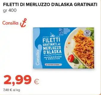 Tigre Filetti di merluzzo d'alaska gratinati Consilia offerta