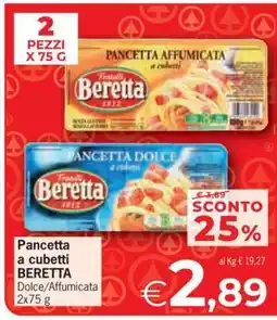 Eurospar PANCETTA A CUBETTI BERETTA offerta