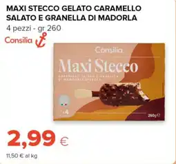 Tigre Maxi stecco gelato caramello salato e granella di madorla Consilia offerta