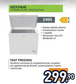 Unieuro IGNIS IGCF2464E CONGELATORE ORIZZONTALE offerta