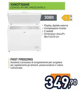 Unieuro IGNIS IGNCF3084E CONGELATORE ORIZZONTALE offerta