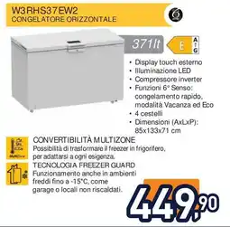 Unieuro Whirlpool W3RHS37EW2 CONGELATORE ORIZZONTALE offerta