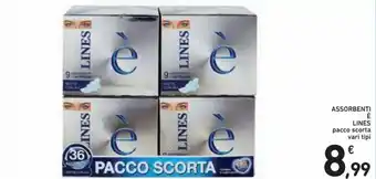 Spazio Conad Lines Assorbenti è Pacco Scorta vari tipi offerta