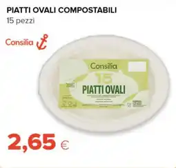 Tigre Piatti ovali compostabili Consilia offerta