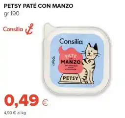Tigre Petsy paté con manzo Consilia offerta