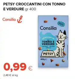 Tigre Petsy croccantini con tonno e verdure Consilia offerta