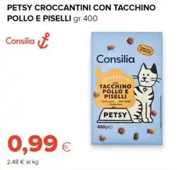Tigre Petsy croccantini con tacchino pollo e piselli Consilia offerta